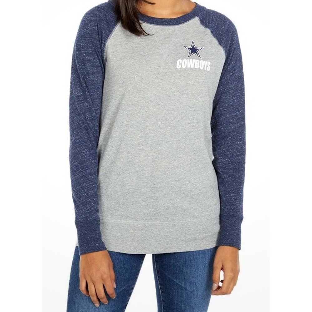 Dallas Cowboys Gym Vintage Pullover Charcoal Heathered Navy‎ Sweatshirt  Sz M